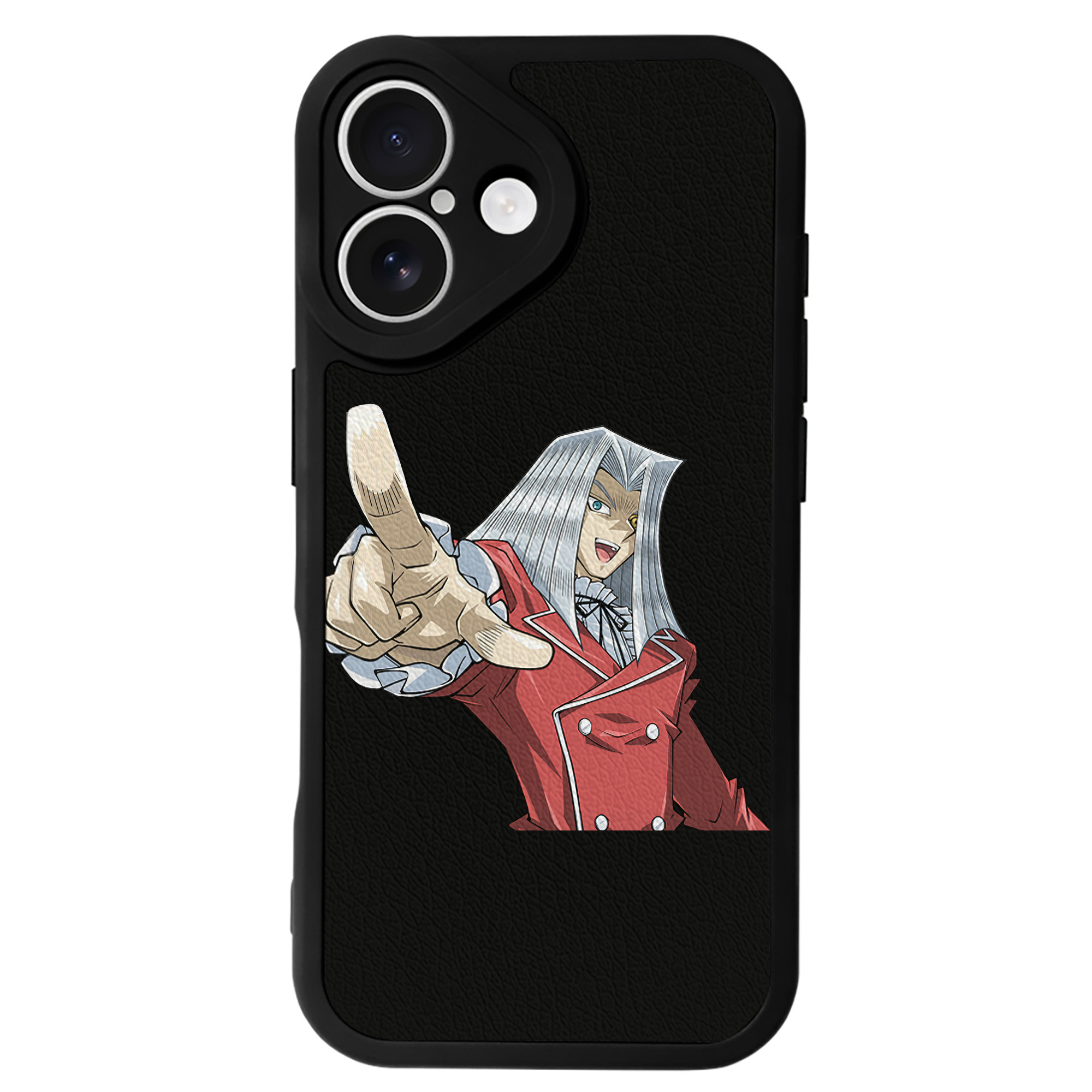 （画像用） 遊☆戯☆王 Yu-Gi-Oh! 【iPhone 16シリーズ対応】シリコンスマホケース（レザー調） 材質：シリコン